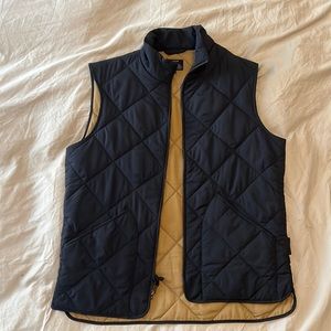 J. Crew Quilted Walker Vest, size S, Navy, Like new condition